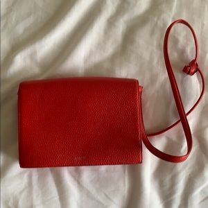 ARITZIA LEATHER BAG - RED